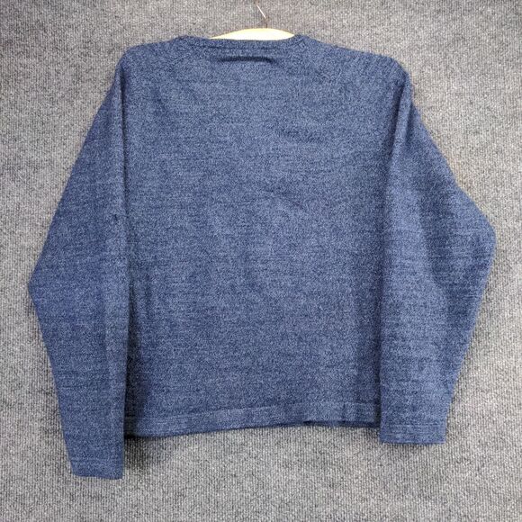 Joseph Abboud Merino Wool Blend Sweater Women Size XXL Blue 1/4 Button Henley - Picture 3 of 11